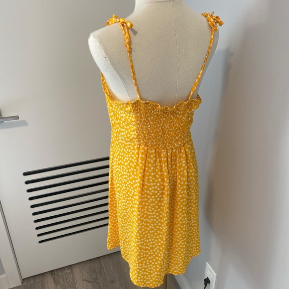 Yellow White Flower Dress | Sundress - Picture 3 of 9